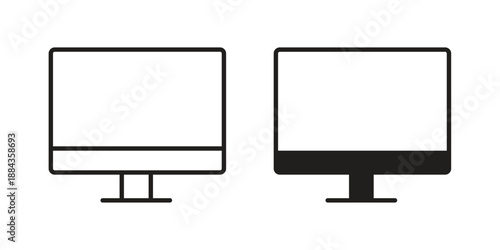 Desktop icon suitable vector symbol for graphic design, logo, web site, social media