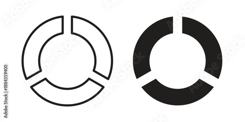 Donut chart icon suitable vector symbol for graphic design, logo, web site, social media