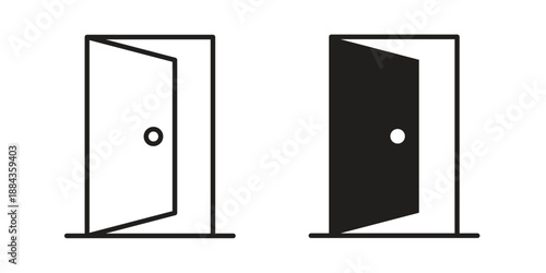 Door icon suitable vector symbol for graphic design, logo, web site, social media