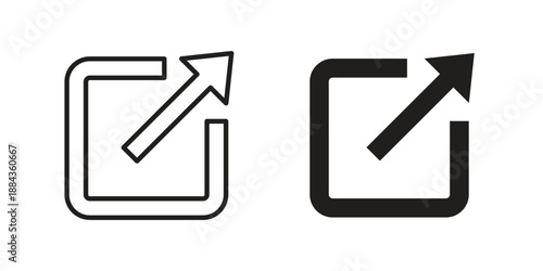 External link icon suitable vector symbol for graphic design, logo, web site, social media