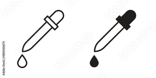 Eye dropper icon suitable vector symbol for graphic design, logo, web site, social media