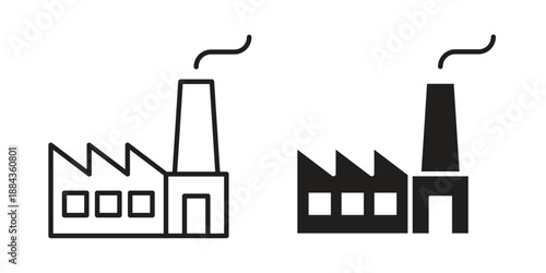 Factory icon suitable vector symbol for graphic design, logo, web site, social media