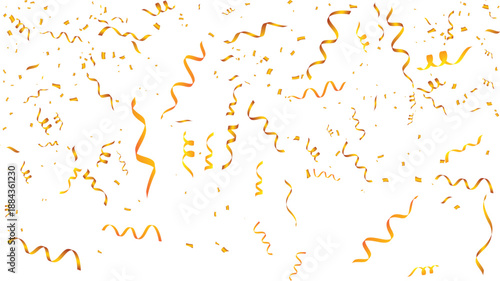 Dense golden confetti cloud illustration for black friday sales and shopping ads