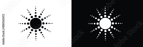 Sun icons vector isolated on white background. Shine sun ray set. Sunshine vector sign. Sunset icon collection. Abstract art vector illustration Eps 10 .