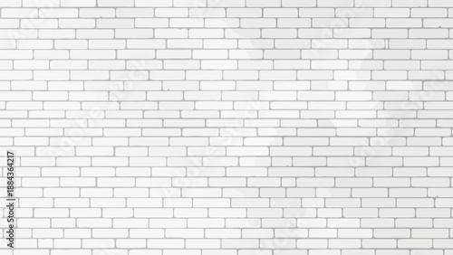 A seamless, high-resolution, close-up photograph of a clean, white brick wall, showcasing the texture and grout lines.