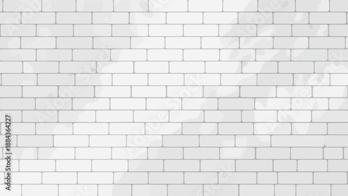 A seamless pattern of white subway tiles with subtle shadows of leaves cast upon them, creating a textured background.