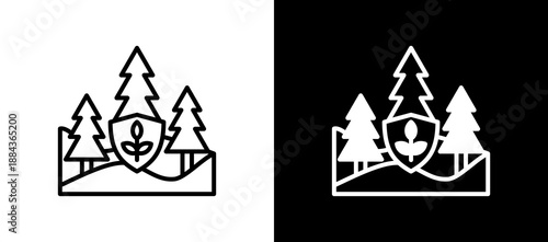 Forest Preservation linemixed icon