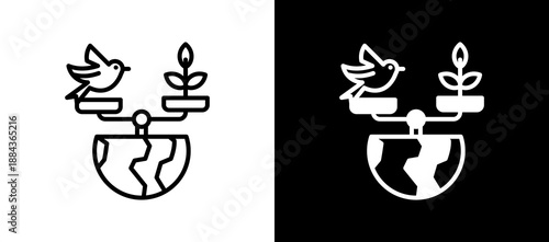 Ecosystem Balance linemixed icon