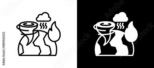 Natural Disaster linemixed icon