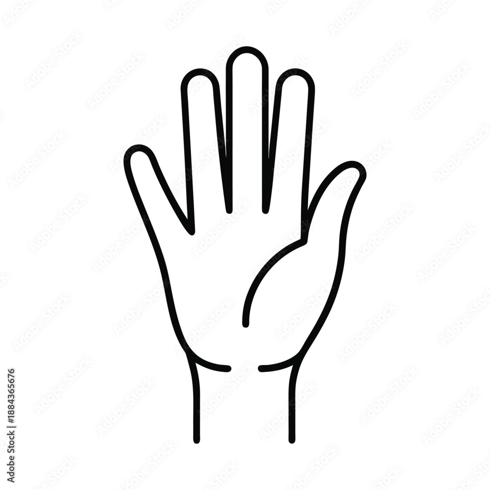 Fototapeta premium hand vector silhouette