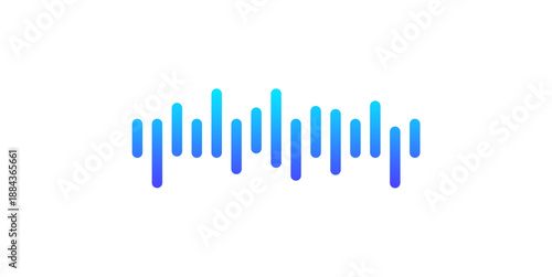 podcast sound waveform pattern for radio audio, music player, video editor, voice assistant, recorder. vector