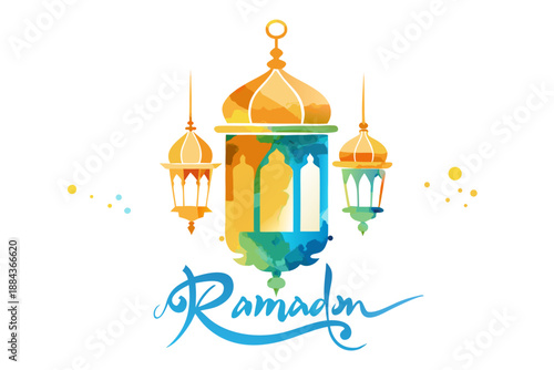 vector illustration of  ramadan lantern