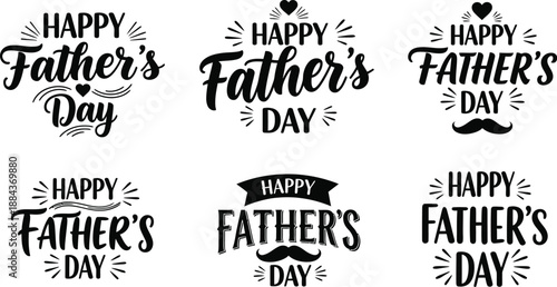 Father's Day graphic elements for social media and prints.