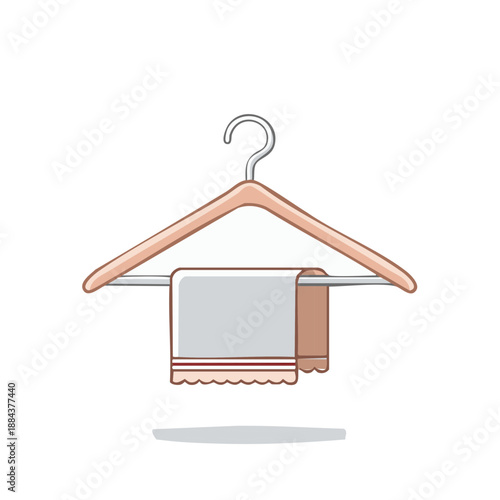 Towel on Hanger Cartoon Simple Style Laundry or Bathroom Accessory