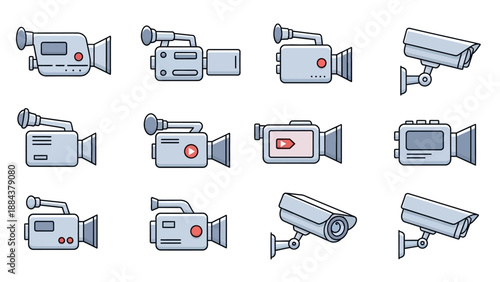 Collection of various security cameras.