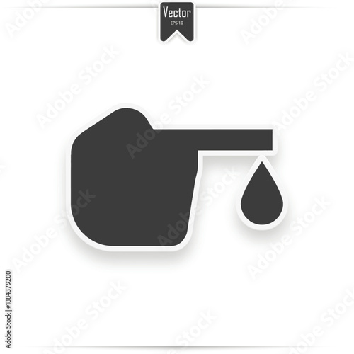 High sugar in blood, diabetes icon vector illustration on white background. Flat web design element for website, app or infographics materials.