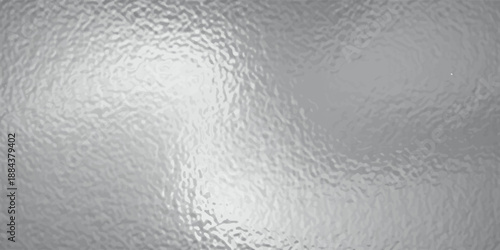 Shiny foil or silver metallic pattern. Texture of transparent, matte white and grey frosted glass, blur effect. Stained glass decorative background with glitter effect. Vector illustration