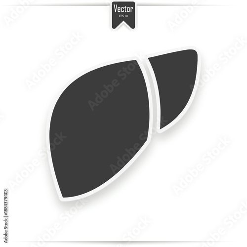 Liver icon in trendy flat style isolated on white background. Symbol for your web site design, logo, app, UI. Vector illustration, EPS
