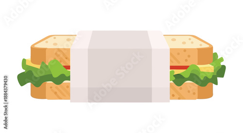 Delicious sandwich wrapped in paper, ready for a quick meal