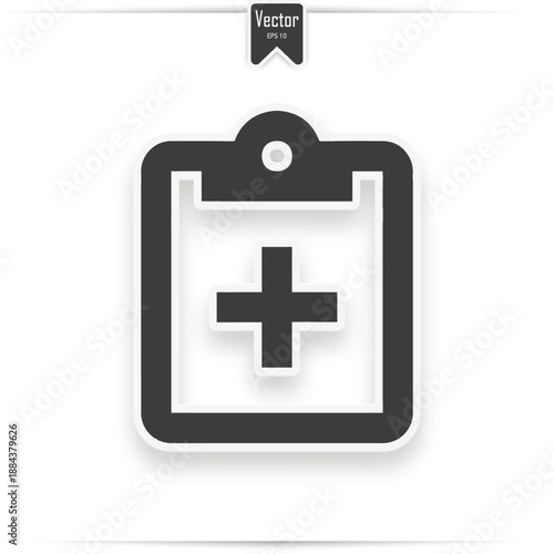 clipboard checklist or clipboard survey form line art icon for apps and websites