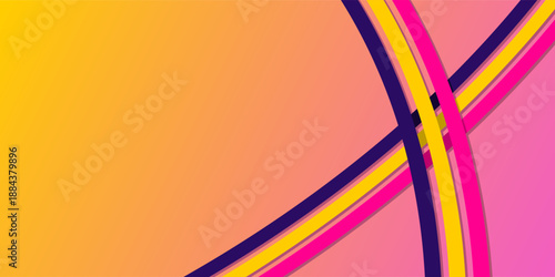 Vibrant Abstract Background with Dynamic Curved Lines and Smooth Gradient Colors