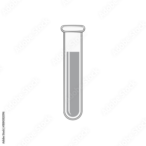 Laboratory Test Tube with Liquid for Scientific Experiment or Medical Research