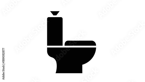 Black silhouette of a toilet.