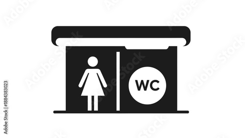 Female toilet sign icon symbol 3.