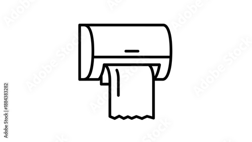 Paper towel dispenser in office.