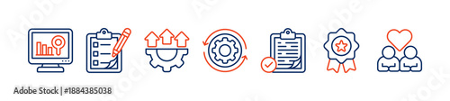Quality control banner web icon vector illustration concept for product and service quality inspection with an icon of analysis, evaluation, improve, process, approval, result, and customer
