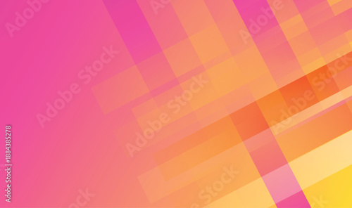 Vibrant Pink Orange Gradient Geometric Abstract Background – Warm Saturated Mosaic Squares Diagonal Flow Vector,  Abstract Background .