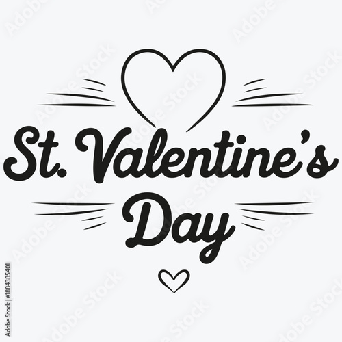 St. Valentines Day logo sketch illustration vector