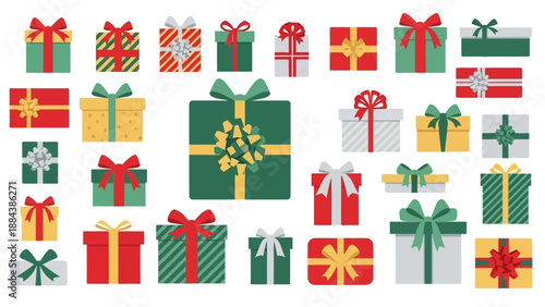 Colorful Christmas presents and gifts 1.