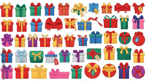 Colorful gift boxes and presents icons 2.