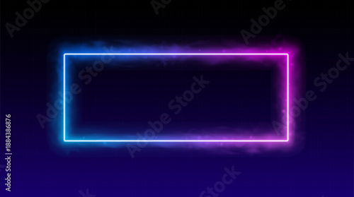 Neon light frames with gradient glow for UI and digital interfaces. Includes circles, squares, and rectangles with transparent background. PNG perfect for modern web, tech, and gaming design.