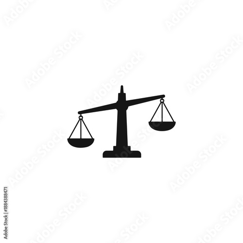 Weight scale silhouette vector flat illustration design.