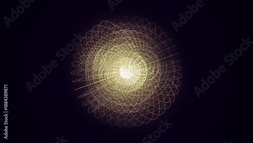 Abstract sci-fi sphere with particles. Technology network connection on world. Futuristic illustration. Global digital connections ai. 3D wireframe geometric sphere. 3D rendering.