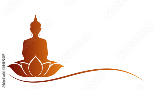 Buddha silhouette vector. Vector element for Vesak day. EPS 10