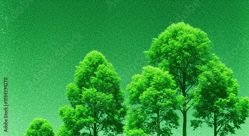 Lush Green grainy texture Trees and Foliage Background. Nature and Environment, Go Green Concept background. Vibrant Green Forest Nature Background.