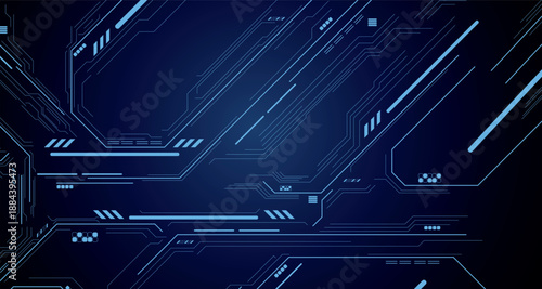 Technology Circuit Board Illustration for Digital Interfaces