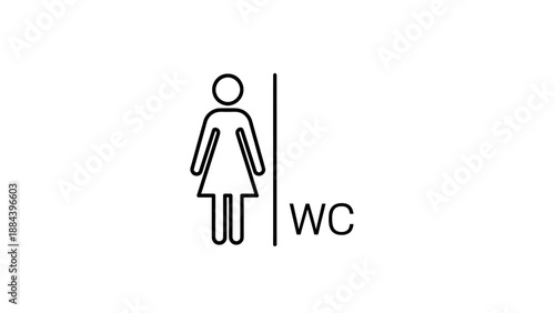 Female Toilet Sign Indicator Symbol 1.