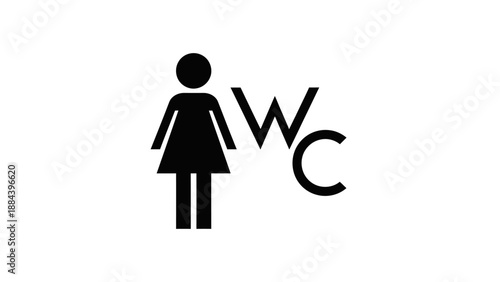 Female toilet sign symbol icon 1.