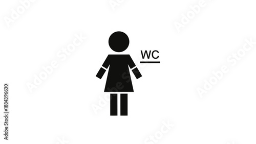 Female Toilet Sign Indicator Symbol.