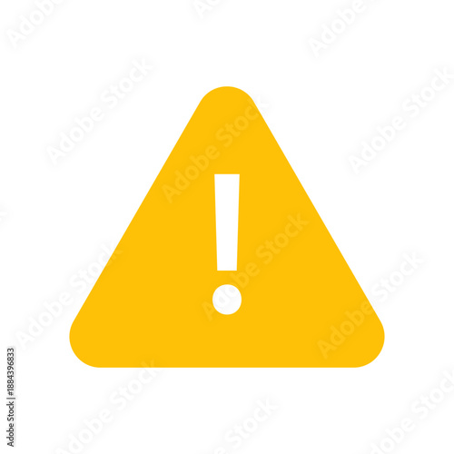 Yellow warning sign icon with exclamation mark indicating caution or alert