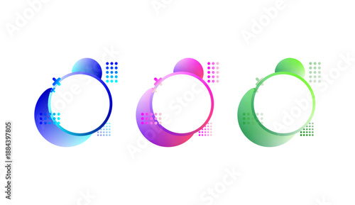 collection design element round with different color