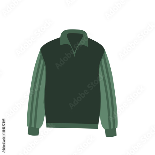 sweater clothing design. Flat sweater design. Sweater clothing illustration. Warm clothing. Men's clothing. Modern sweater model