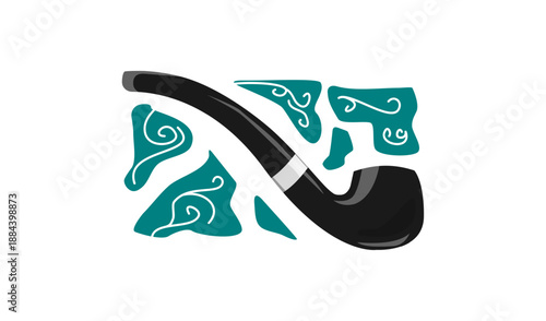  smoking pipe vector design on white background