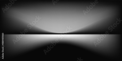 perspective floor backdrop black room studio with gray gradient spotlight backdrop background for display your product or artwork