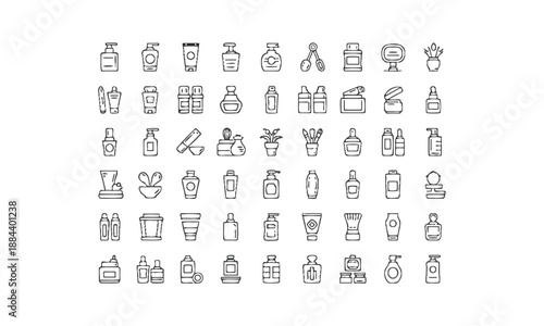 Vector alphabet set of letters and numbers featuring a collection of business web icons and mobile media symbols for website design illustration