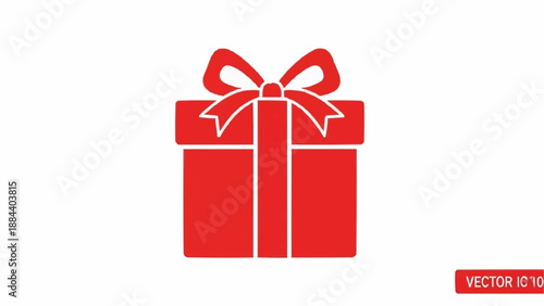 Red gift box with ribbon and bow icon.